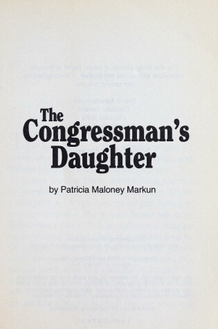 Cover of The Congressman's Daughter