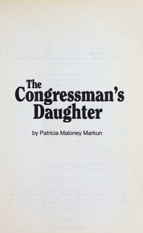 Book cover for The Congressman's Daughter