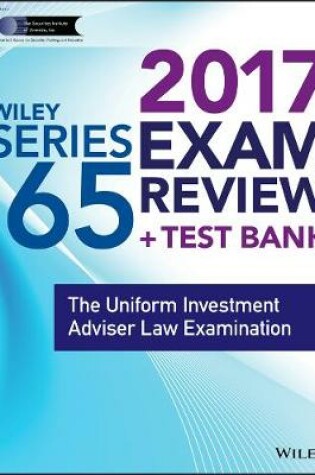 Cover of Wiley FINRA Series 65 Exam Review 2017