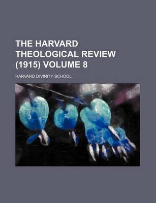 Book cover for The Harvard Theological Review (1915) Volume 8