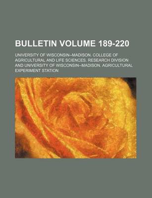 Book cover for Bulletin Volume 189-220