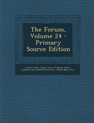 Book cover for The Forum, Volume 24 - Primary Source Edition