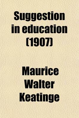 Book cover for Suggestion in Education