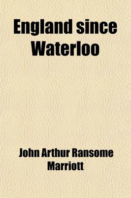 Book cover for England Since Waterloo