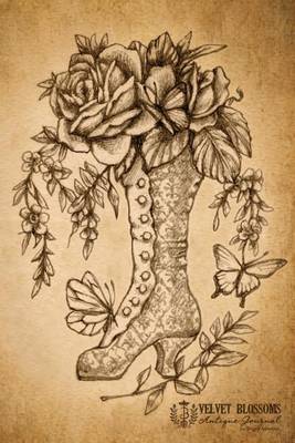 Book cover for Velvet Blossoms Antique Journal