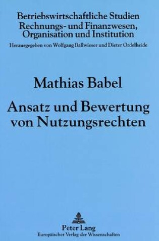 Cover of Ansatz Und Bewertung Von Nutzungsrechten