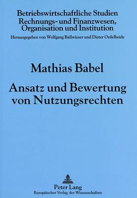 Cover of Ansatz Und Bewertung Von Nutzungsrechten