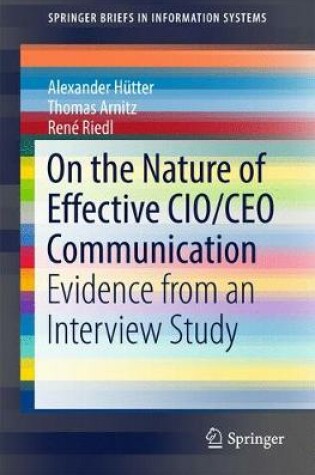 Cover of On the Nature of Effective CIO/CEO Communication