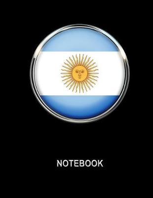 Book cover for Notebook. Argentina Flag Cover. Composition Notebook. College Ruled. 8.5 x 11. 120 Pages.