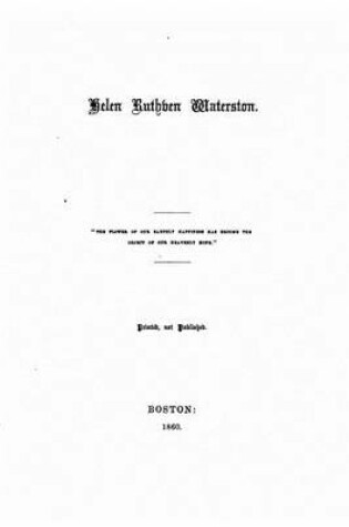 Cover of Helen Ruthven Waterston