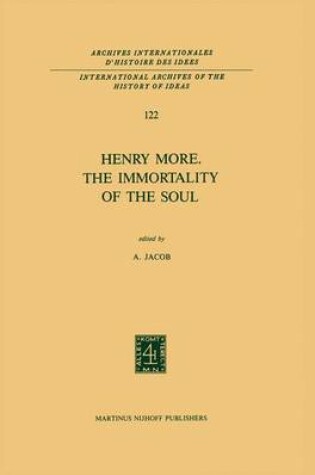 Cover of Henry More. the Immortality of the Soul