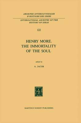 Book cover for Henry More. the Immortality of the Soul