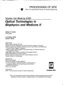 Cover of Optical Techno In Biophysics & Medicine Ii