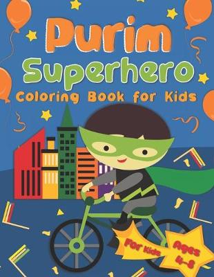 Book cover for Purim Superhero Coloring Book for Kids