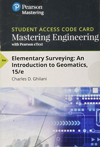 Book cover for Mastering Engineering with Pearson Etext -- Access Card -- For Elementary Surveying