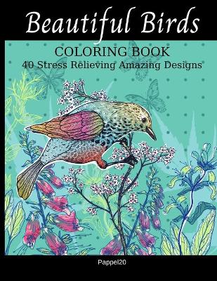 Book cover for Beautiful Birds and Feathers Coloring Book