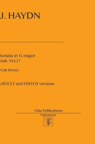 Cover of Haydn. Sonata in G Major, Hob. XVI