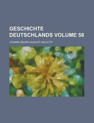 Book cover for Geschichte Deutschlands Volume 58