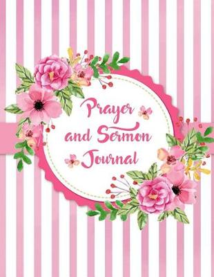 Book cover for Prayer and Sermon Journal Notebook Ring of Flowers