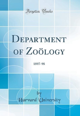 Book cover for Department of Zooelogy