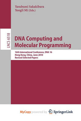 Book cover for DNA Computing and Molecular Programming