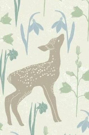 Cover of Fawn Smelling the Flowers - Lined Notebook with Margins - 5x8