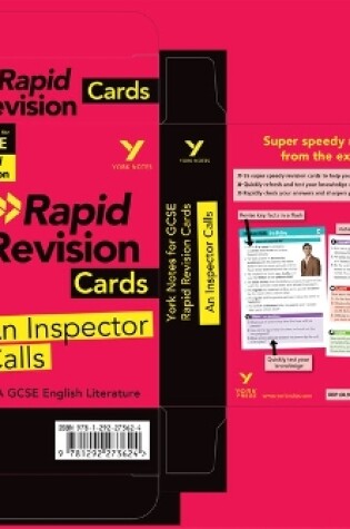 Cover of York Notes for AQA GCSE (9-1) Rapid Revision: An Inspector Calls Cards - Refresh, Revise and Catch up!