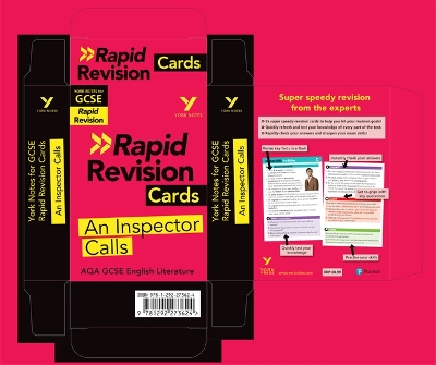 Book cover for York Notes for AQA GCSE (9-1) Rapid Revision: An Inspector Calls Cards - Refresh, Revise and Catch up!