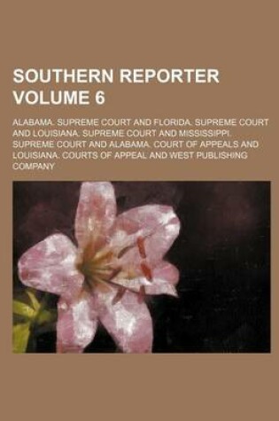 Cover of Southern Reporter Volume 6