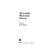 Book cover for Alexander Weinstein Selecta