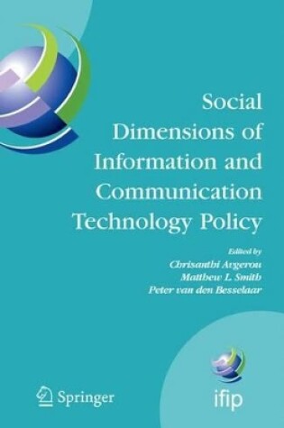 Cover of Social Dimensions of Information and Communication Technology Policy