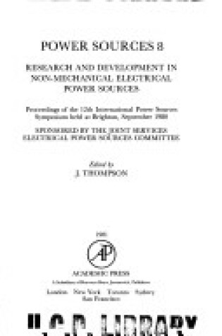 Cover of Power Sources