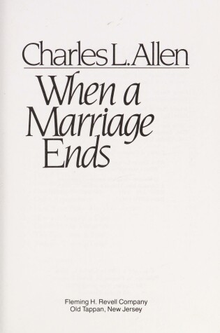 Cover of When a Marriage Ends