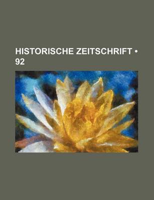 Book cover for Historische Zeitschrift (92)