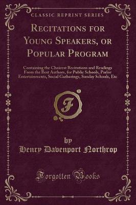 Book cover for Recitations for Young Speakers, or Popular Program