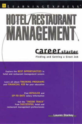 Cover of Hospitality/Hotel Restaurant Management