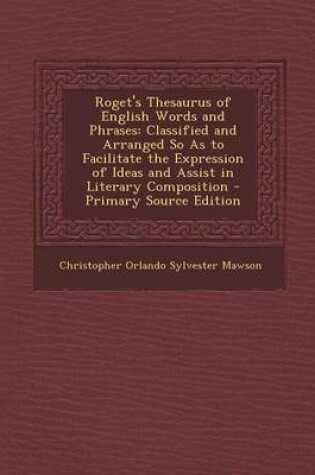 Cover of Roget's Thesaurus of English Words and Phrases