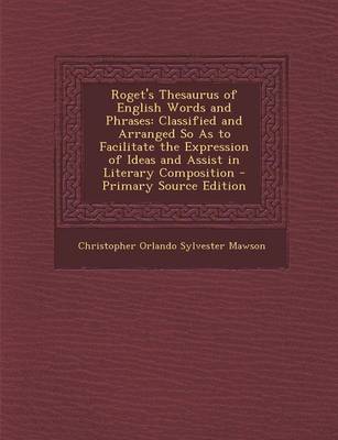 Book cover for Roget's Thesaurus of English Words and Phrases