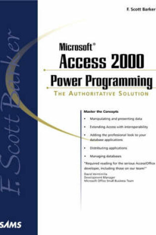 Cover of F. Scott Barker's Microsoft Access 2000 Power Programming