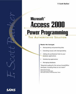 Book cover for F. Scott Barker's Microsoft Access 2000 Power Programming