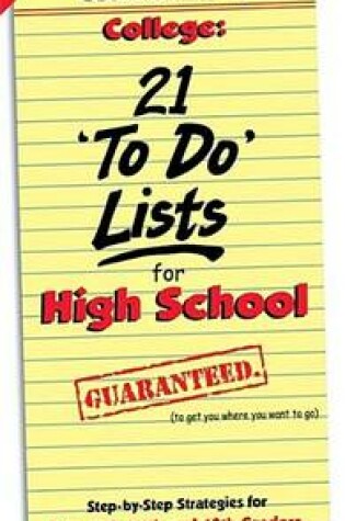 Cover of Countdown to College: 21 'To-Do' Lists for High School