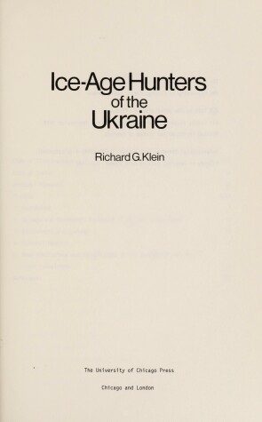 Book cover for Ice-Age Hunters of the Ukraine