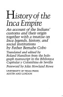 Book cover for History of the Inca Empire