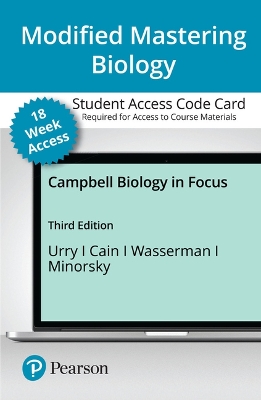 Book cover for Modified Mastering Biology with Pearson Etext -- Access Card -- For Campbell Biology in Focus (18-Weeks)