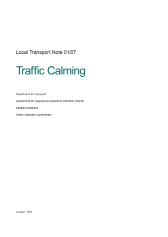 Cover of Traffic calming