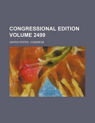 Book cover for Congressional Edition Volume 2499