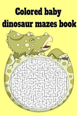 Cover of Colored baby dinosaur mazes book