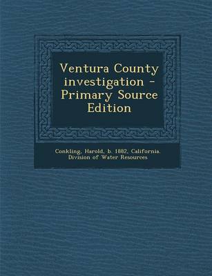 Book cover for Ventura County Investigation - Primary Source Edition