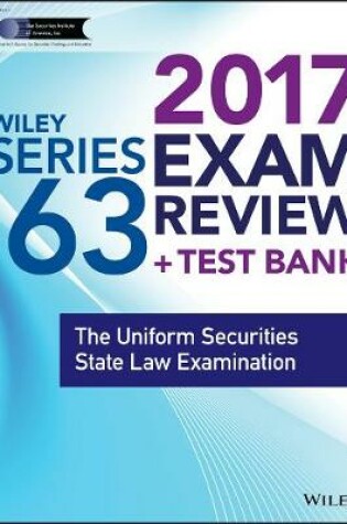 Cover of Wiley FINRA Series 63 Exam Review 2017