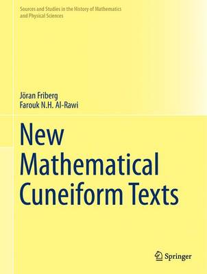 Book cover for New Mathematical Cuneiform Texts